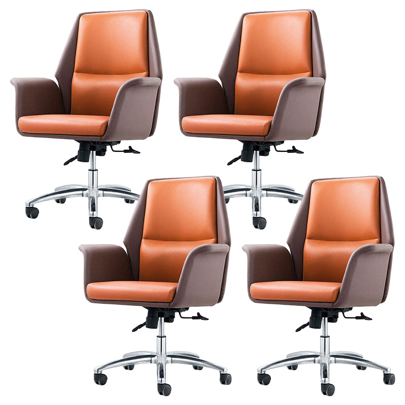 Contemporary Faux Leather Adjustable Chair Conference Swivel Chair