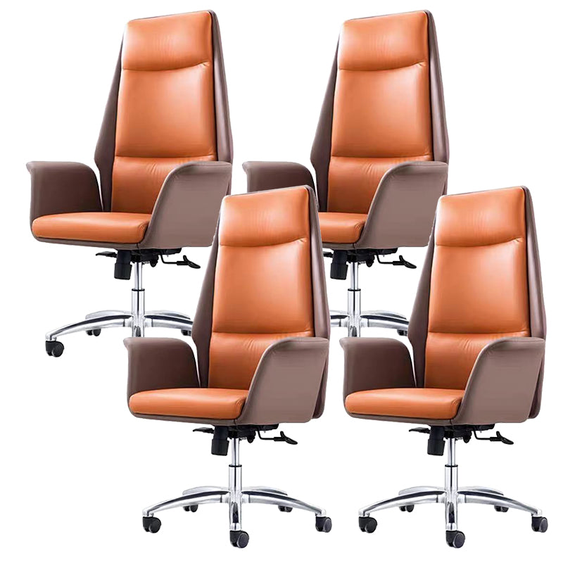 Contemporary Faux Leather Adjustable Chair Conference Swivel Chair