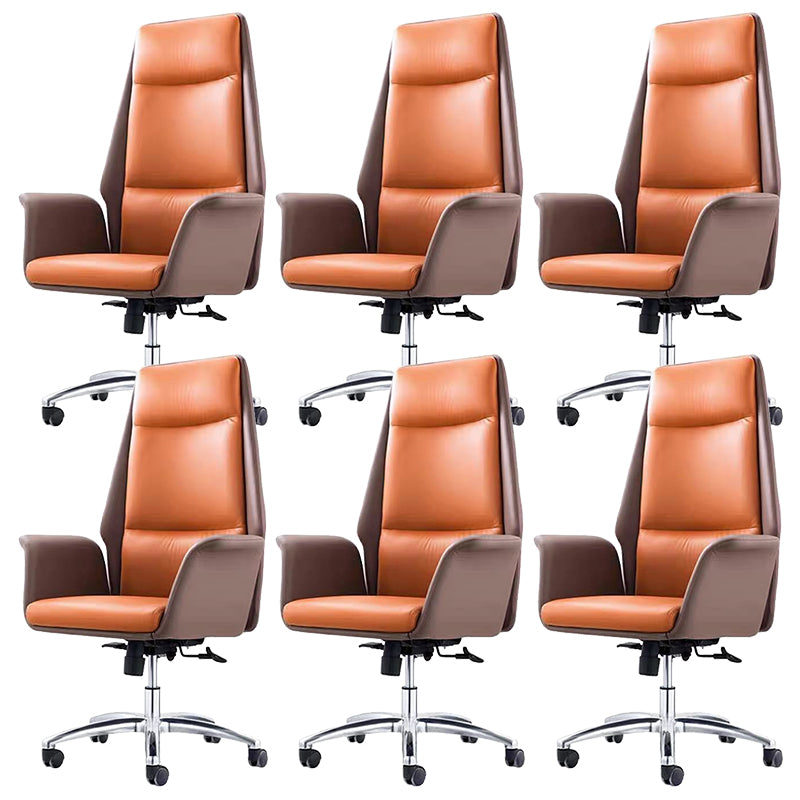 Contemporary Faux Leather Adjustable Chair Conference Swivel Chair