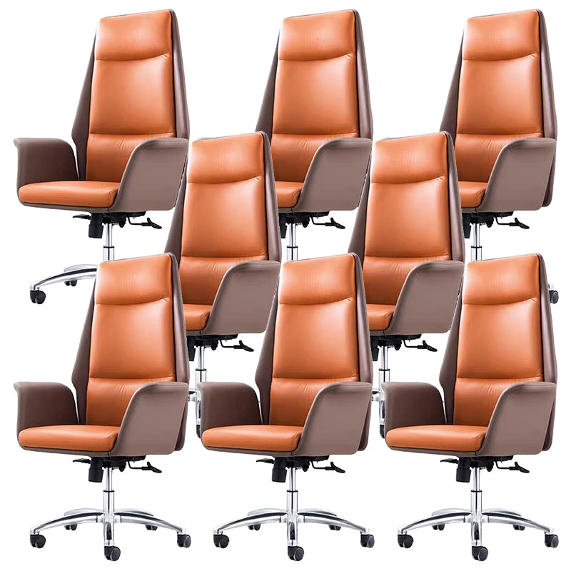 Contemporary Faux Leather Adjustable Chair Conference Swivel Chair