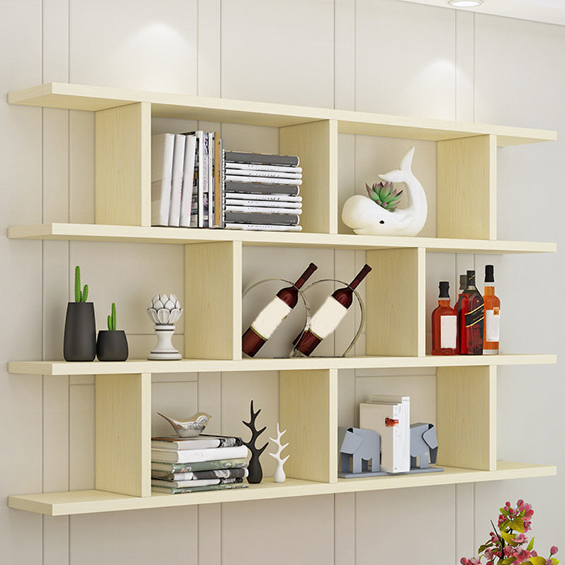 Wall Unit Open Bookcase Modern Engineered Wood Shelf Bookcase for Home