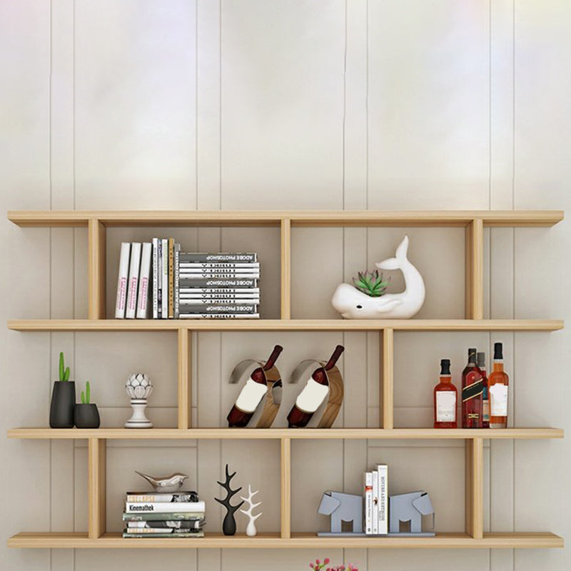 Wall Unit Open Bookcase Modern Engineered Wood Shelf Bookcase for Home