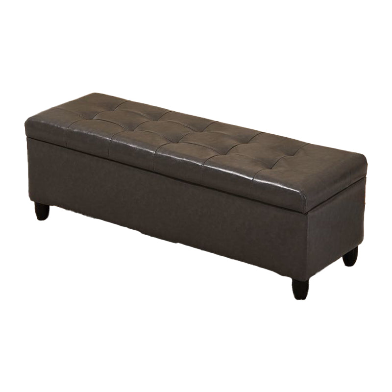 15.7"W Mid-Century Modern Bench Cushioned Tufted Seating Bench