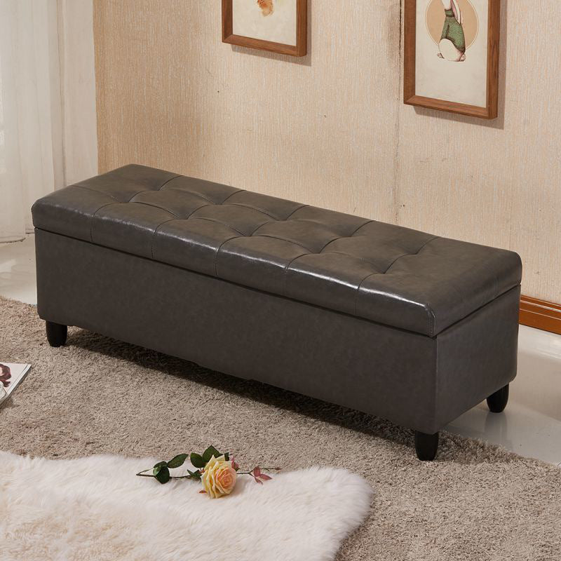 15.7"W Mid-Century Modern Bench Cushioned Tufted Seating Bench