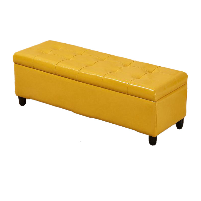 15.7"W Mid-Century Modern Bench Cushioned Tufted Seating Bench