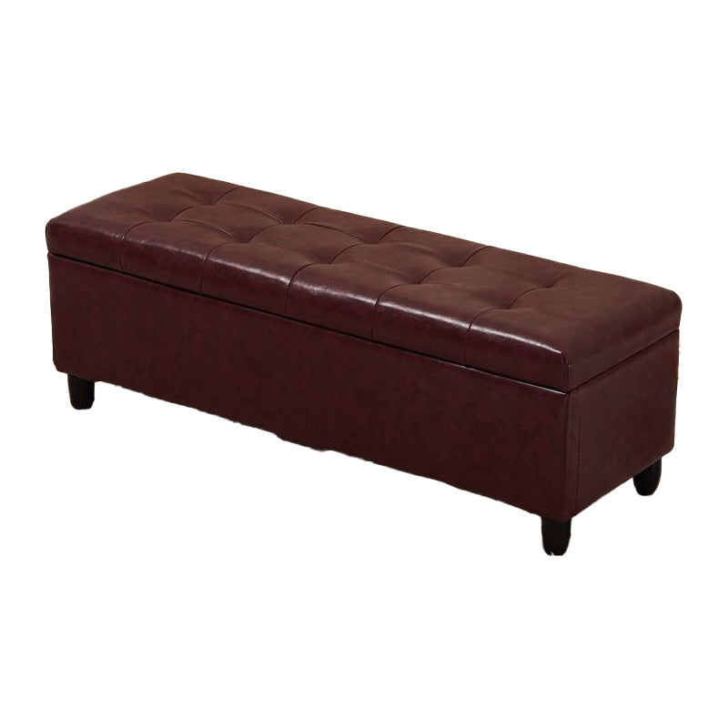 15.7"W Mid-Century Modern Bench Cushioned Tufted Seating Bench