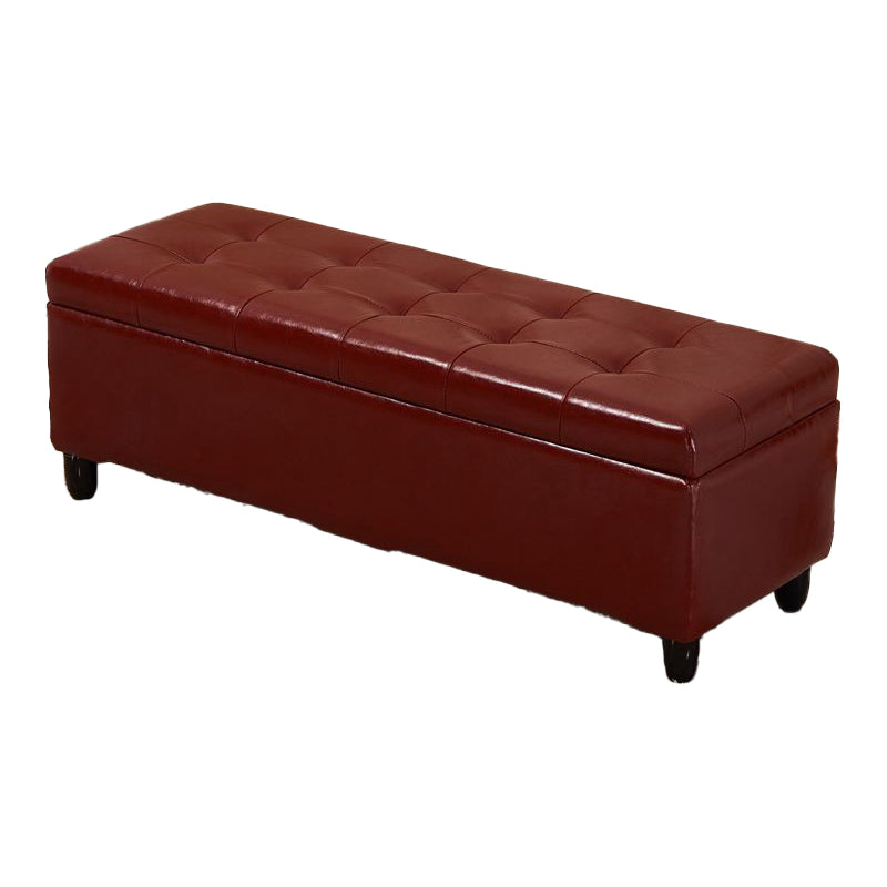 15.7"W Mid-Century Modern Bench Cushioned Tufted Seating Bench