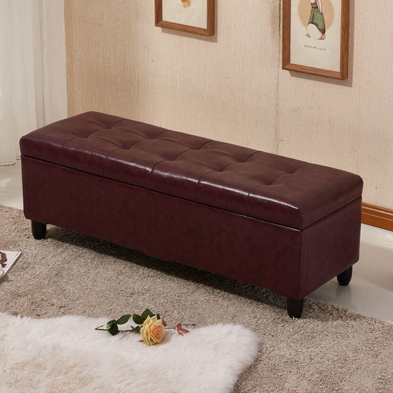 15.7"W Mid-Century Modern Bench Cushioned Tufted Seating Bench