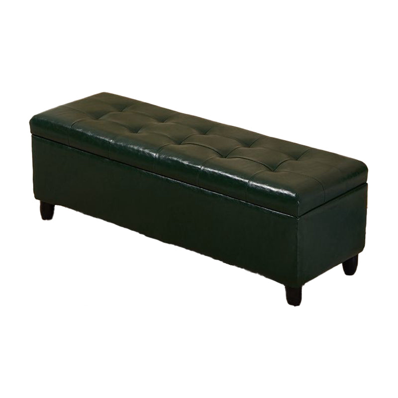 15.7"W Mid-Century Modern Bench Cushioned Tufted Seating Bench