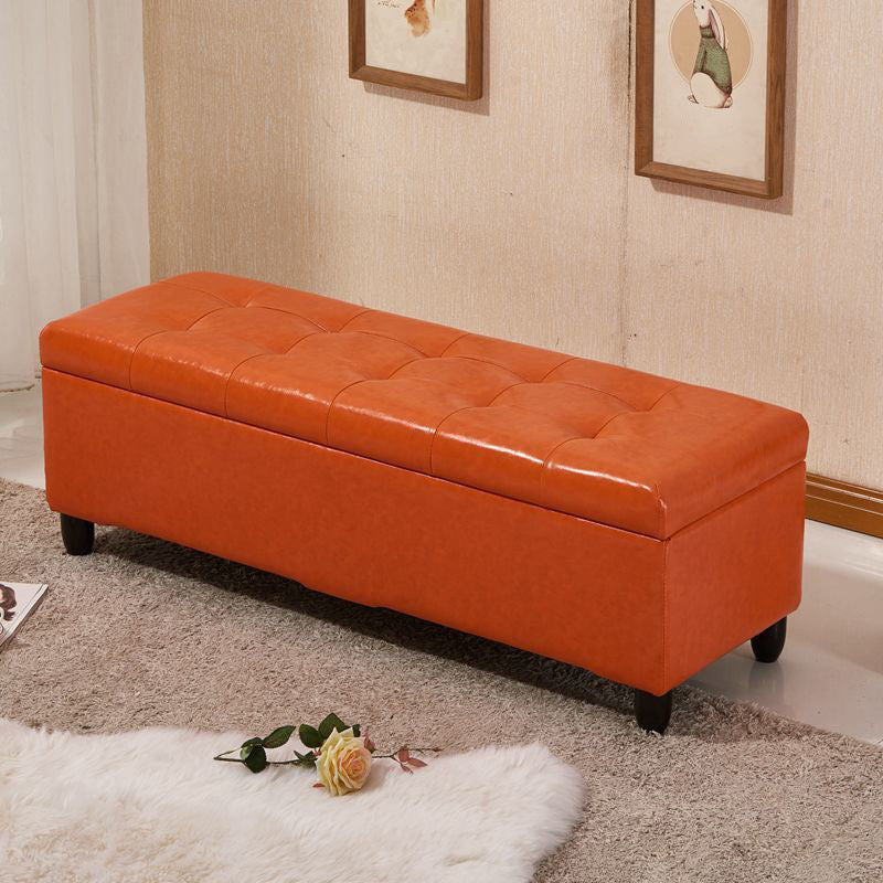 15.7"W Mid-Century Modern Bench Cushioned Tufted Seating Bench