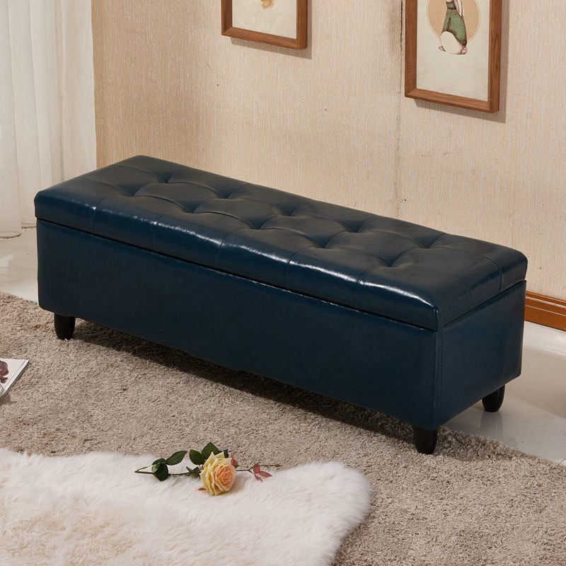 15.7"W Mid-Century Modern Bench Cushioned Tufted Seating Bench