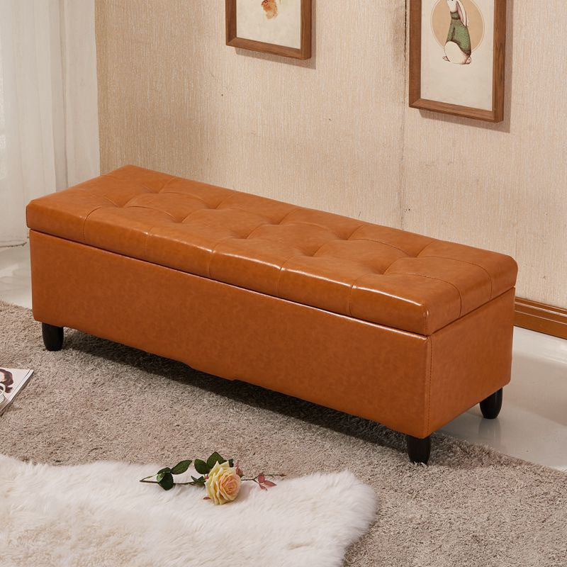 15.7"W Mid-Century Modern Bench Cushioned Tufted Seating Bench