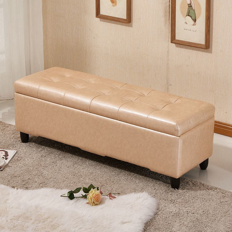 15.7"W Mid-Century Modern Bench Cushioned Tufted Seating Bench