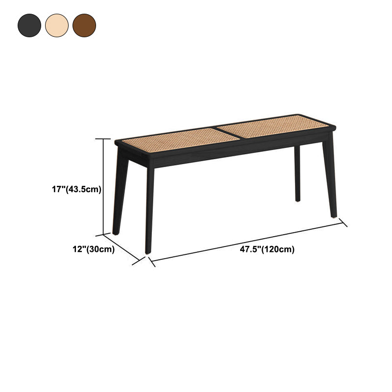 11.8 Inch Wide Tropical Bench Solid Wood Seating Bench with Legs