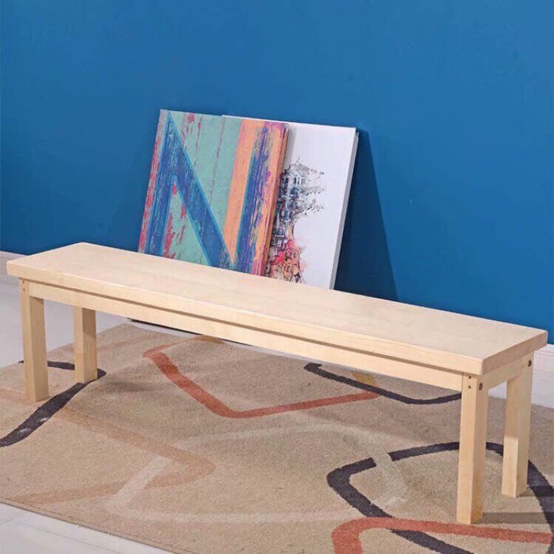 Modern Seating Bench 15.75 Inch H Pine Bench with Squared Legs