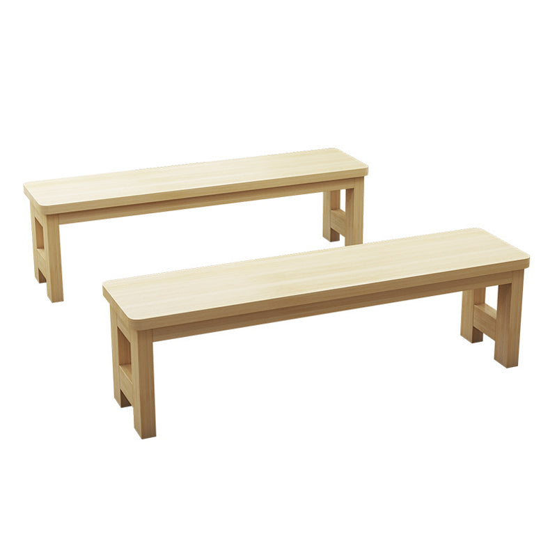 Modern Seating Bench 15.75 Inch H Pine Bench with Squared Legs