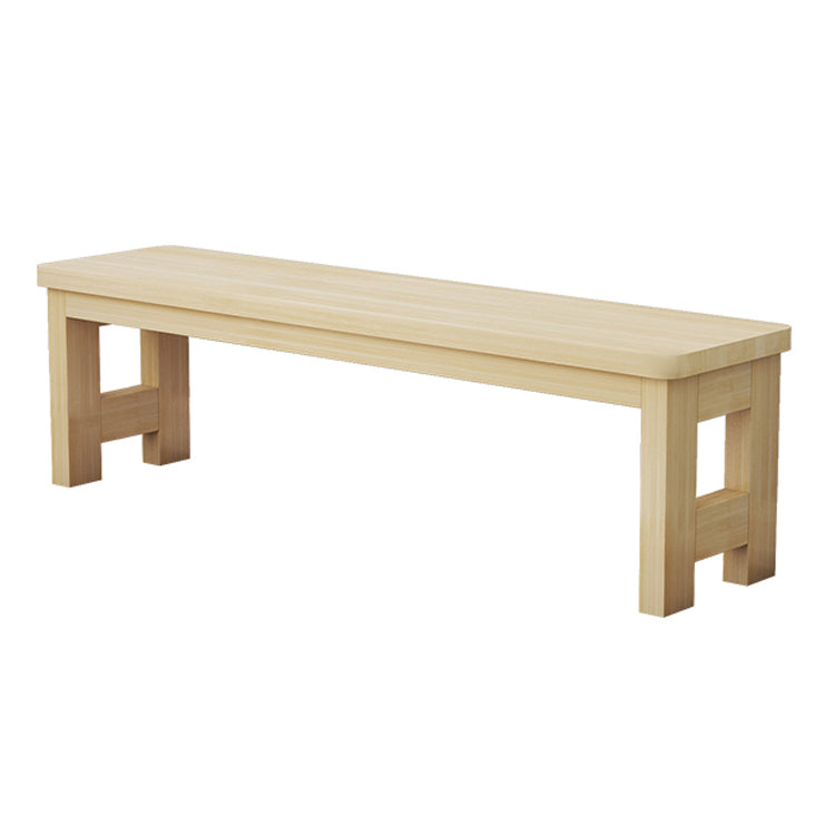 Modern Seating Bench 15.75 Inch H Pine Bench with Squared Legs