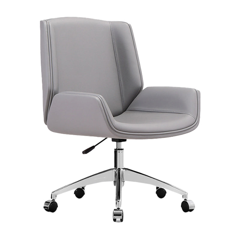 Contemporary Faux Leather Ergonomic Chair Mid-Back Conference Swivel Chair