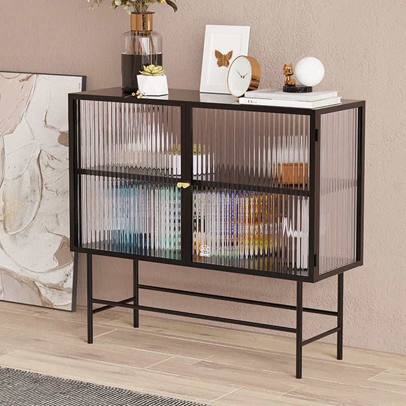 Glass Door Display Cabinet Multi-shelf Storage Cabinet for Living Room