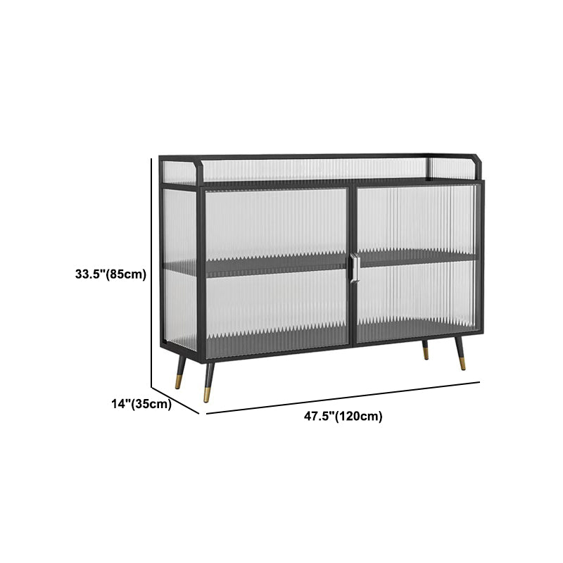 Industrial Display Cabinet Glass Door Storage Cabinet for Living Room