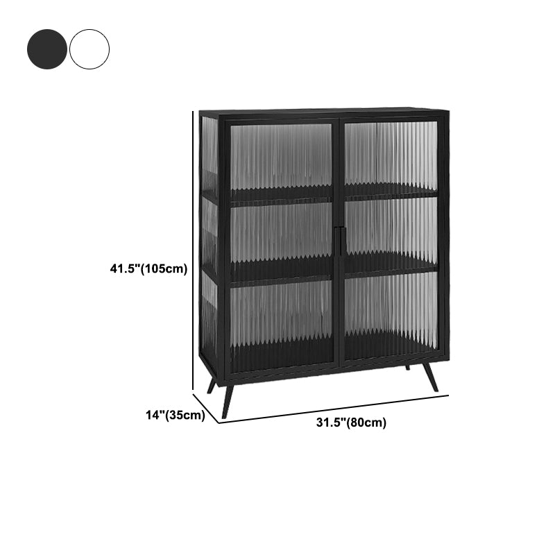 Multi-shelf Display Cabinet Industrial Storage Cabinet for Dining Room