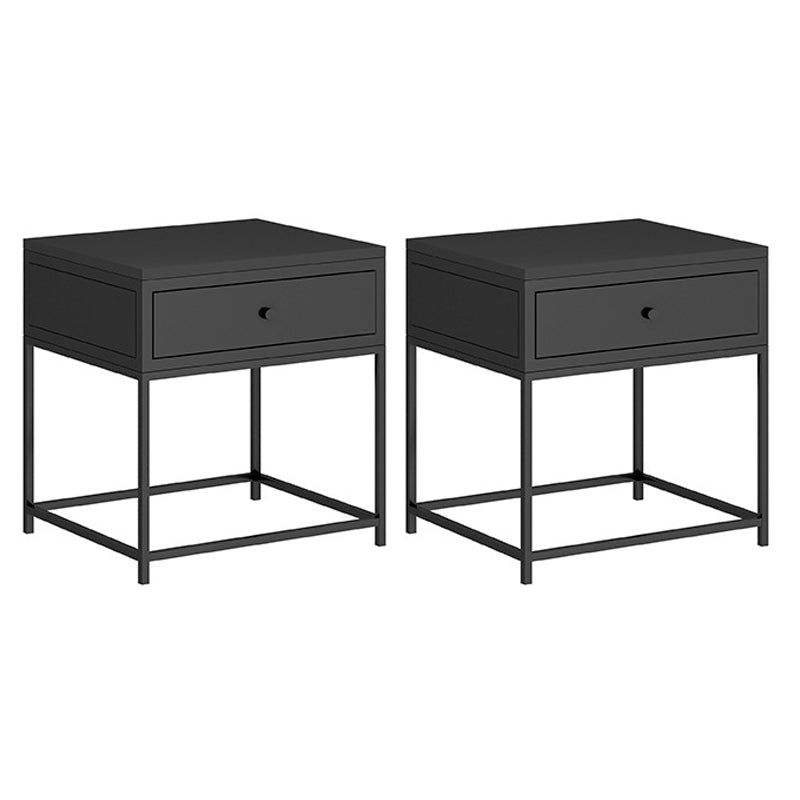 1-drawer Metal Nightstand Modern Bedside Cabinet  ,21.7" Tall