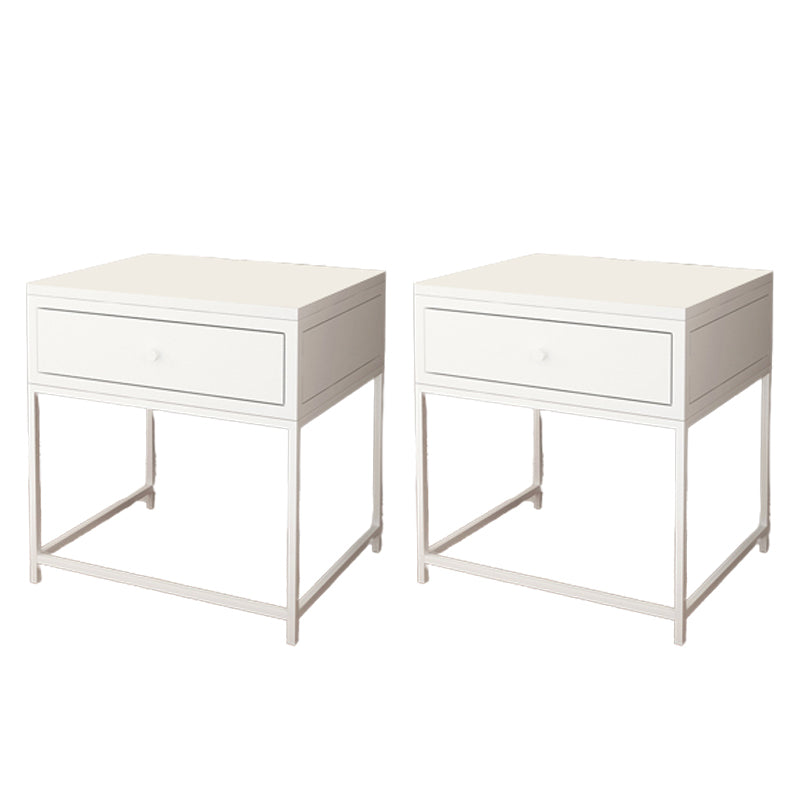 1-drawer Metal Nightstand Modern Bedside Cabinet  ,21.7" Tall