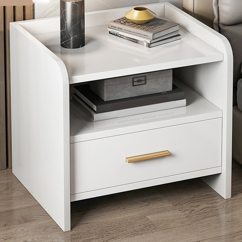 Wooden Bedside Cabinet Modern Minimalist Bedside Table with Drawers