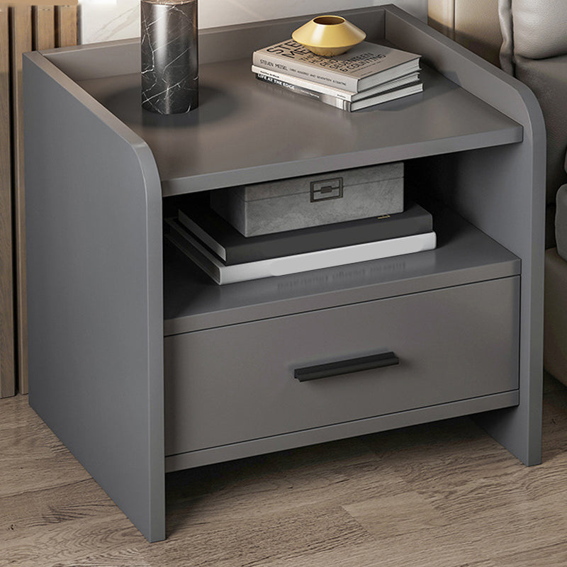 Wooden Bedside Cabinet Modern Minimalist Bedside Table with Drawers