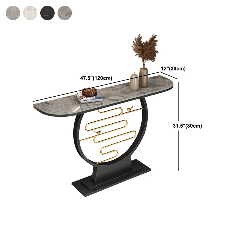 Scratch Resistant Console Table 11.8 Inch Wide Contemporary Slate Console