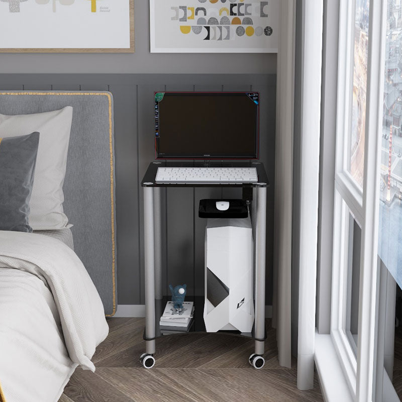 Bedroom Rectangular Office Desk Contemporary Glass Computer Desk