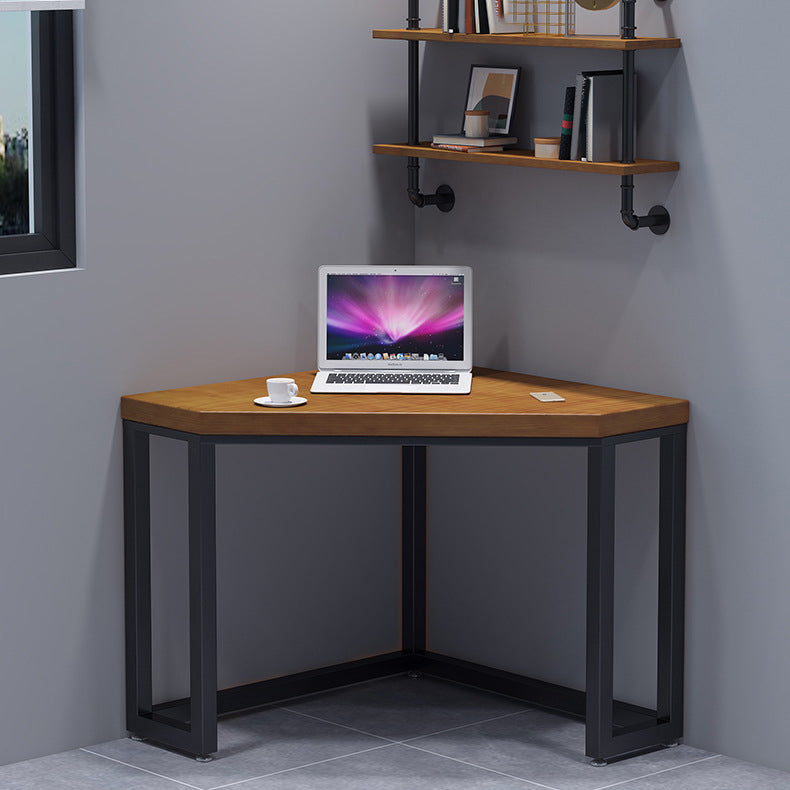 Sled Wooden Writing Desk Industrial Corner Office Desk for Home