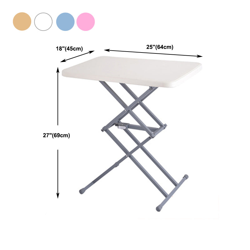 Rectangular Contemporary Standing Desk Converter Plastic Adjustable Folding Table