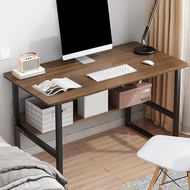 Metal and Wooden Writing Desk Rectangular Office Desk for Dormitory