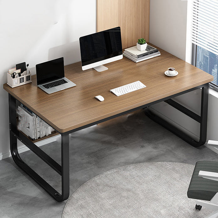 Metal and Wooden Writing Desk Rectangular Office Desk for Dormitory