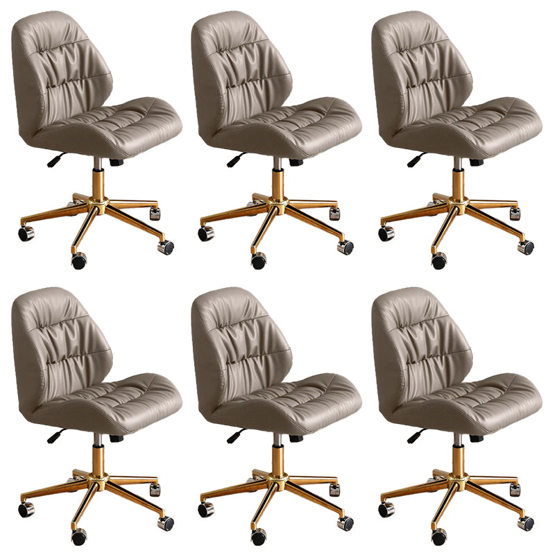 Contemporary Faux Leather Adjustable Chair Mid-Back Conference Office Chair