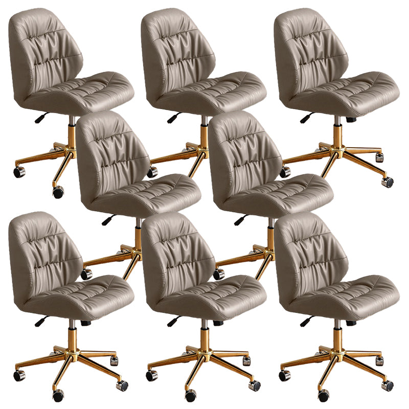 Contemporary Faux Leather Adjustable Chair Mid-Back Conference Office Chair