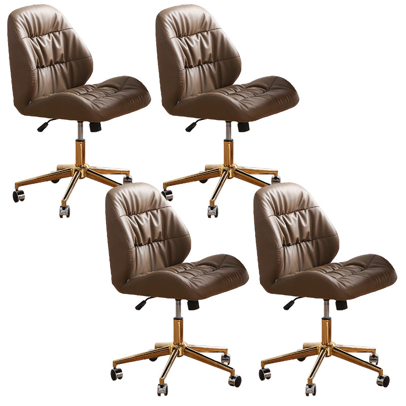 Contemporary Faux Leather Adjustable Chair Mid-Back Conference Office Chair