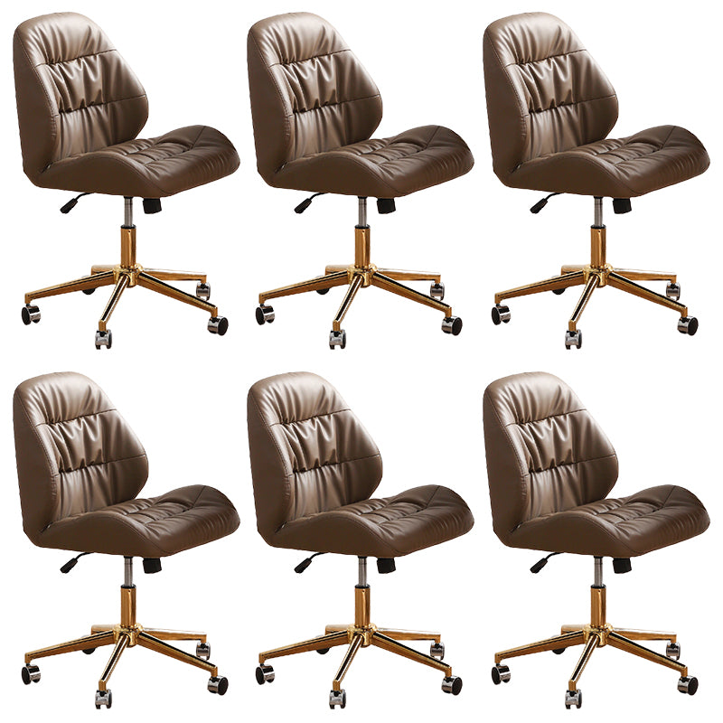 Contemporary Faux Leather Adjustable Chair Mid-Back Conference Office Chair