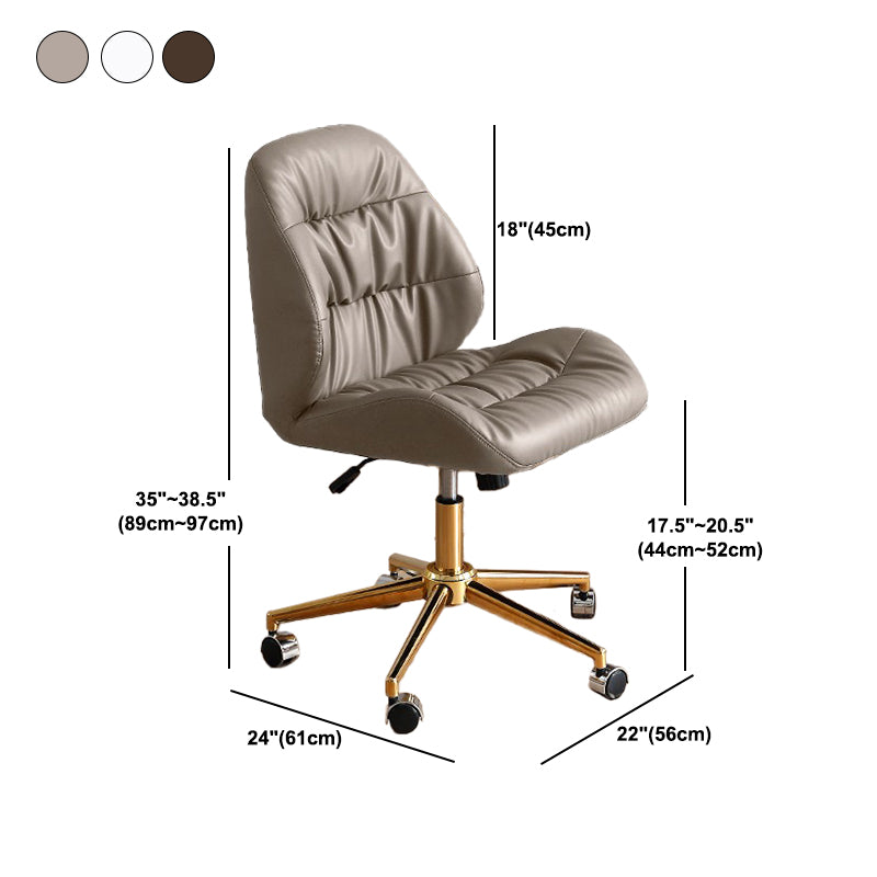 Contemporary Faux Leather Adjustable Chair Mid-Back Conference Office Chair