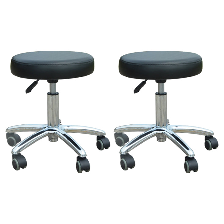 Modern Desk Chair with Wheels Leather Desk Chair in White/Black