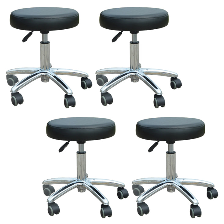 Modern Desk Chair with Wheels Leather Desk Chair in White/Black