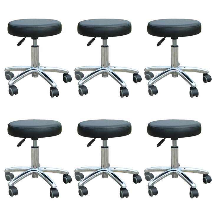 Modern Desk Chair with Wheels Leather Desk Chair in White/Black