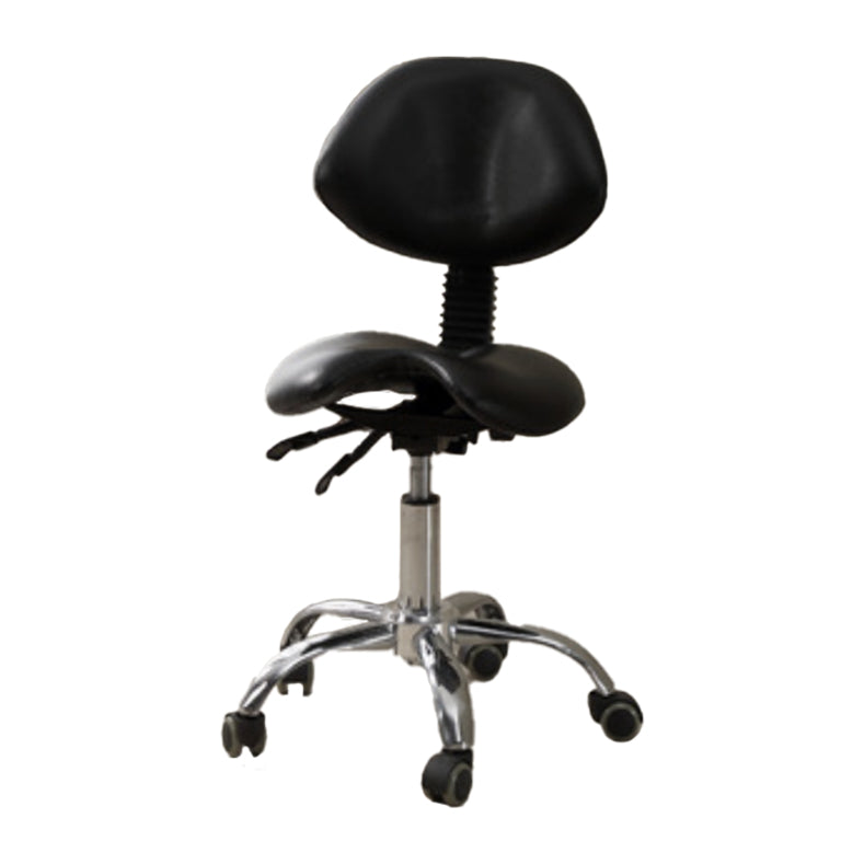 Modern Desk Chair with Wheels Leather Desk Chair in White/Black