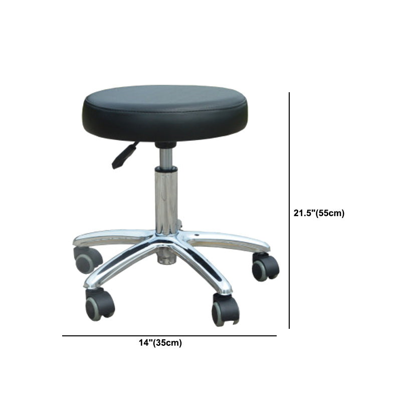 Modern Desk Chair with Wheels Leather Desk Chair in White/Black