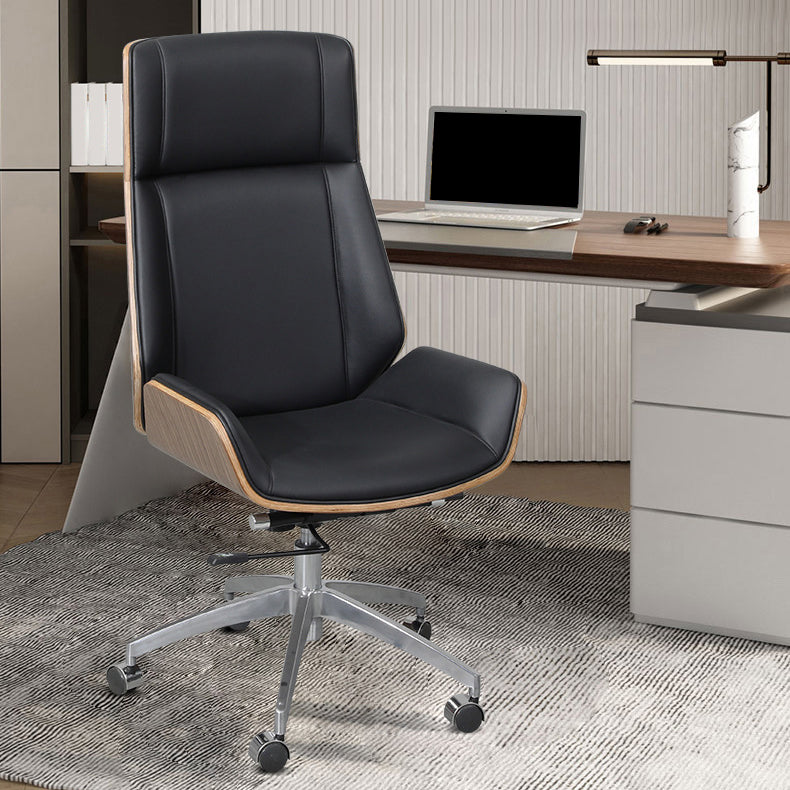 Armless Upholstered Office Chair Modern Slide High Back Management Chair