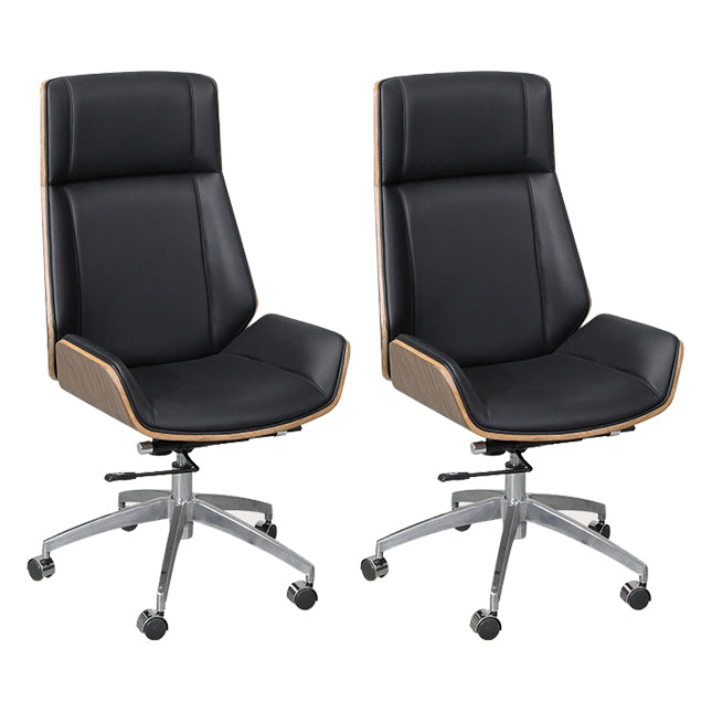 Armless Upholstered Office Chair Modern Slide High Back Management Chair