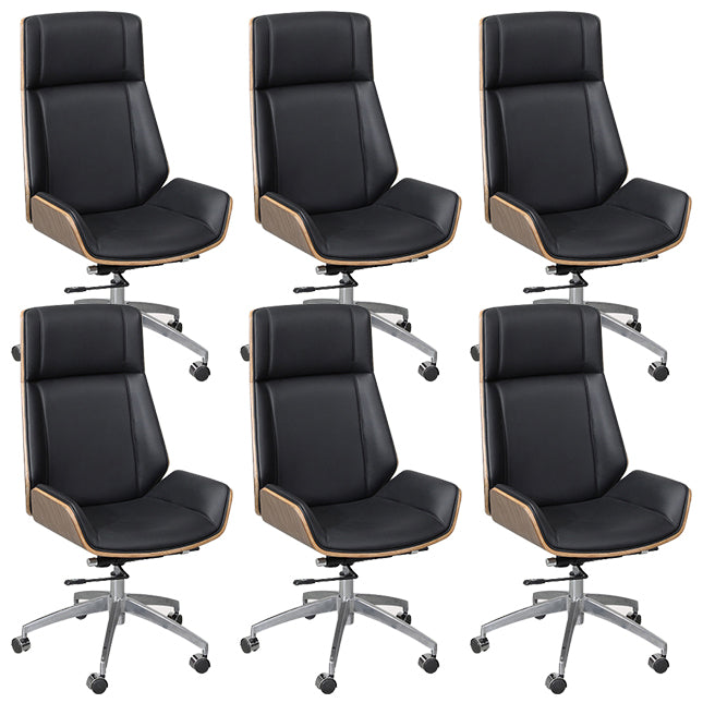 Armless Upholstered Office Chair Modern Slide High Back Management Chair