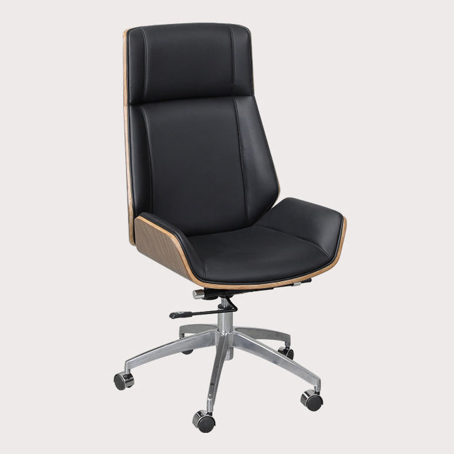 Armless Upholstered Office Chair Modern Slide High Back Management Chair