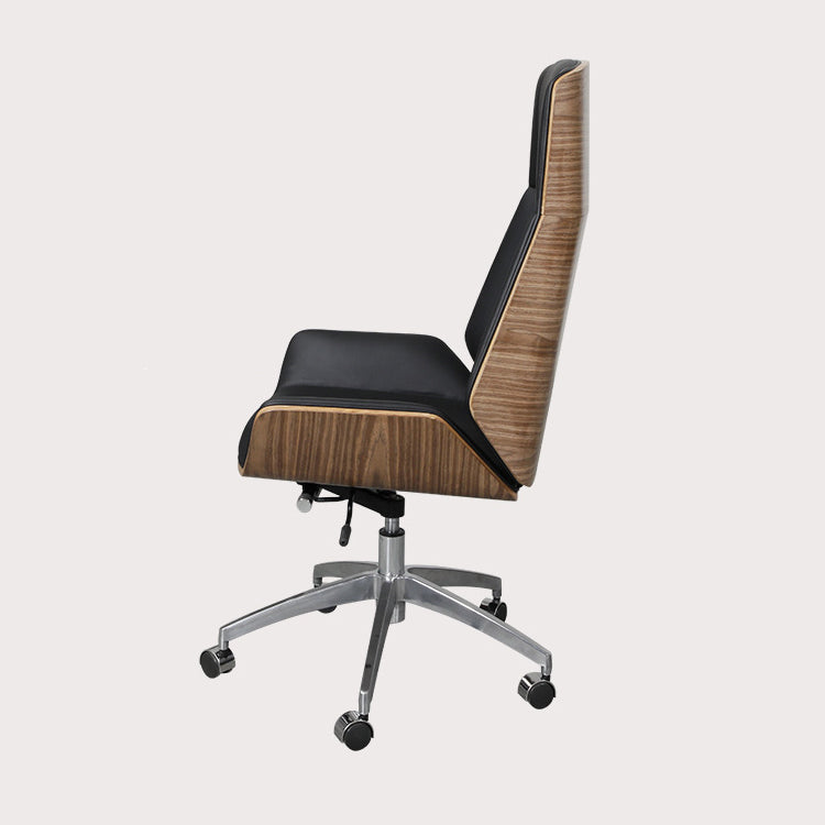 Armless Upholstered Office Chair Modern Slide High Back Management Chair